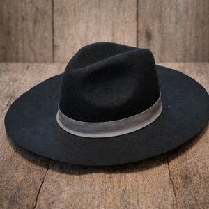 Michael Stars Black Fedora with Gray Accent